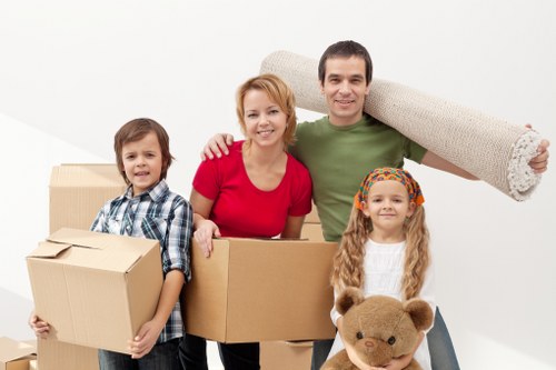 Belgravia man and van team loading boxes and household items