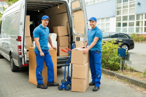 Professional moving team preparing a Belgravia home removal