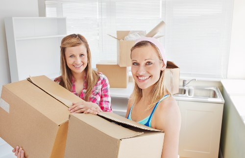 Removal van ready for a central London move in Belgravia